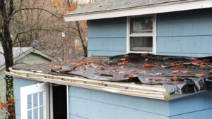 Home with Storm Damage