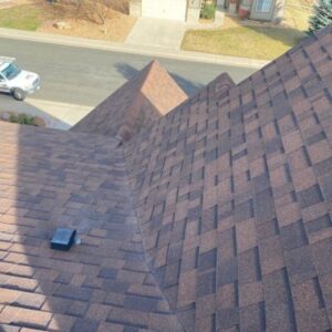 Valley View of Asphalt Roof Replacement