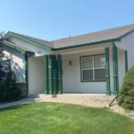 White house green trim